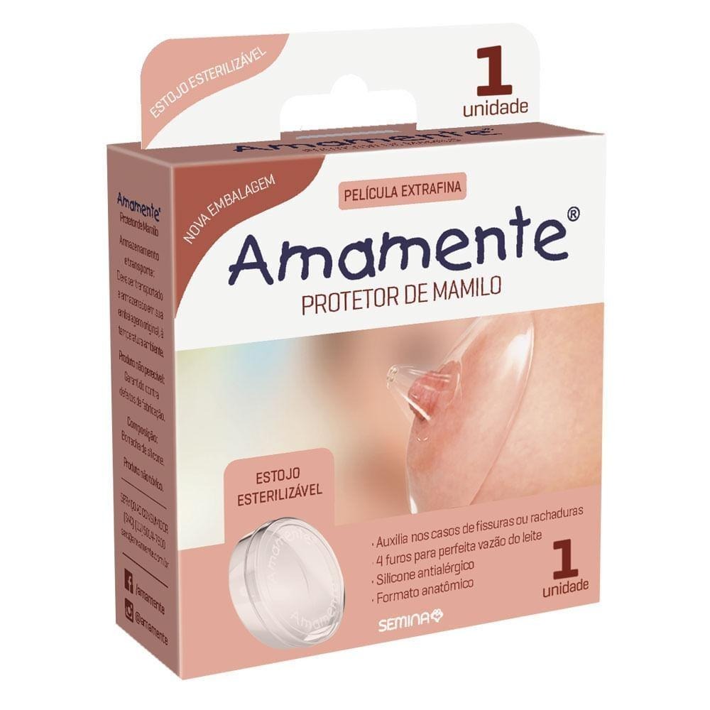 Protetor de Mamilo Amamente Silicone 1 Unidade — Amamente | Farmácia Resyla