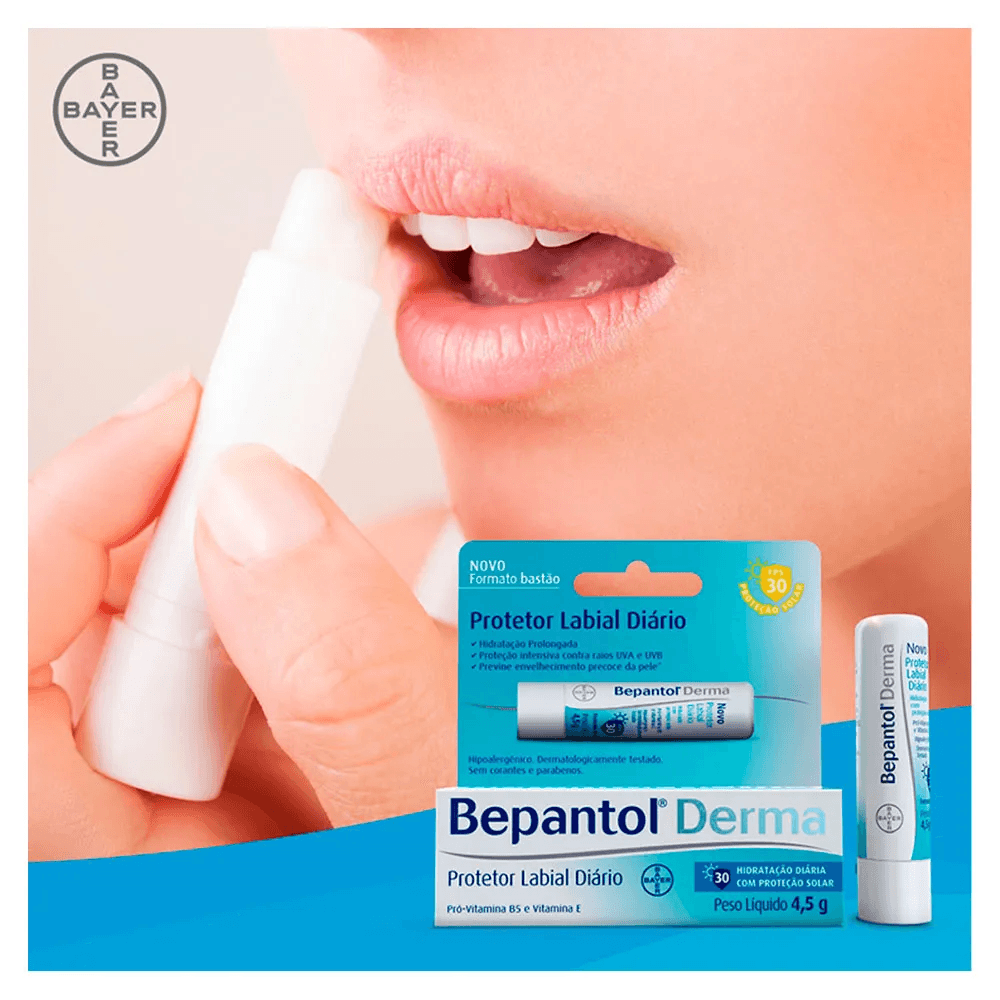 Protetor Labial Bepantol Derma Diário FPS50 4,5g — imagem 4 | Farmácia Resyla