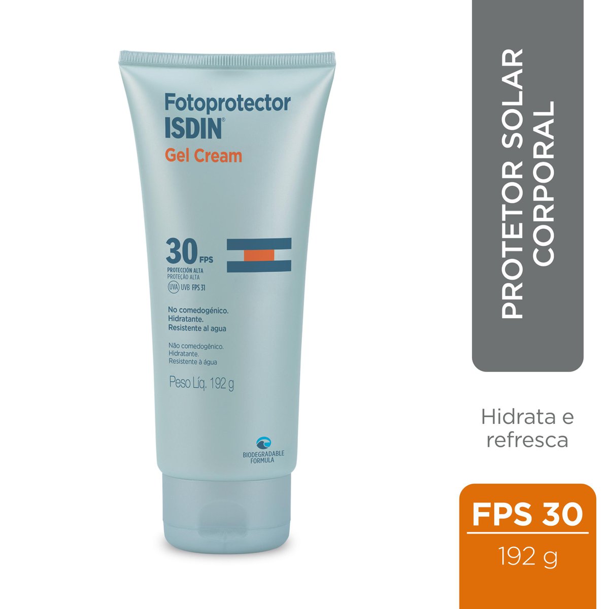 Protetor Solar Corporal Isdin Gel Cream Fps 30 Com 192g — imagem 2 | Farmácia Resyla