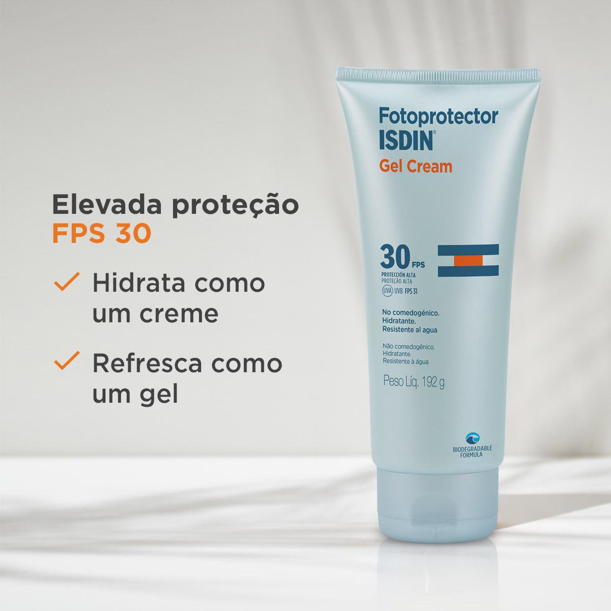 Protetor Solar Corporal Isdin Gel Cream Fps 30 Com 192g — imagem 3 | Farmácia Resyla