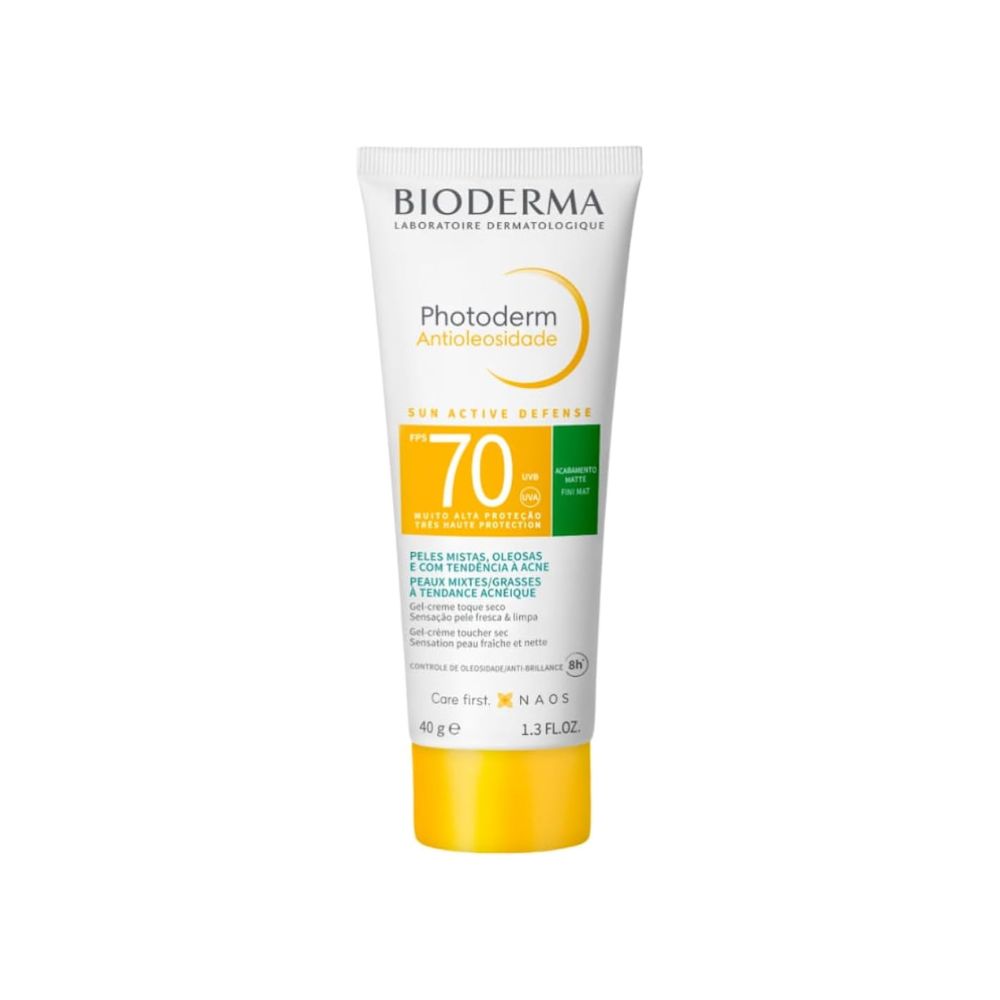 Protetor Solar Facial Bioderma Photoderm Antioleosidade Sem cor FPS70 40g — Bioderma | Farmácia Resyla