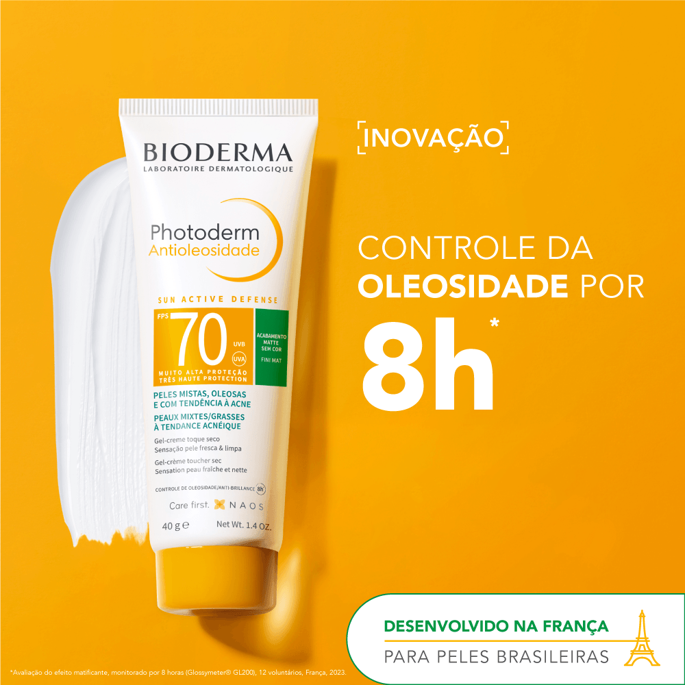 Protetor Solar Facial Bioderma Photoderm Antioleosidade Sem cor FPS70 40g — imagem 3 | Farmácia Resyla