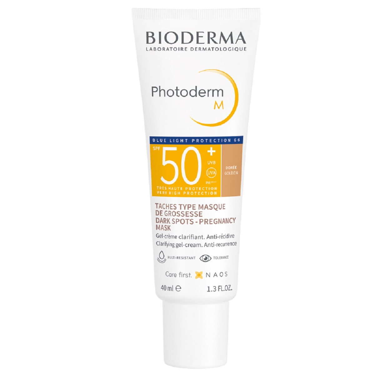 Protetor Solar Facial Bioderma Photoderm M FPS50+ Cor Dorée Golden 40ml — Bioderma | Farmácia Resyla