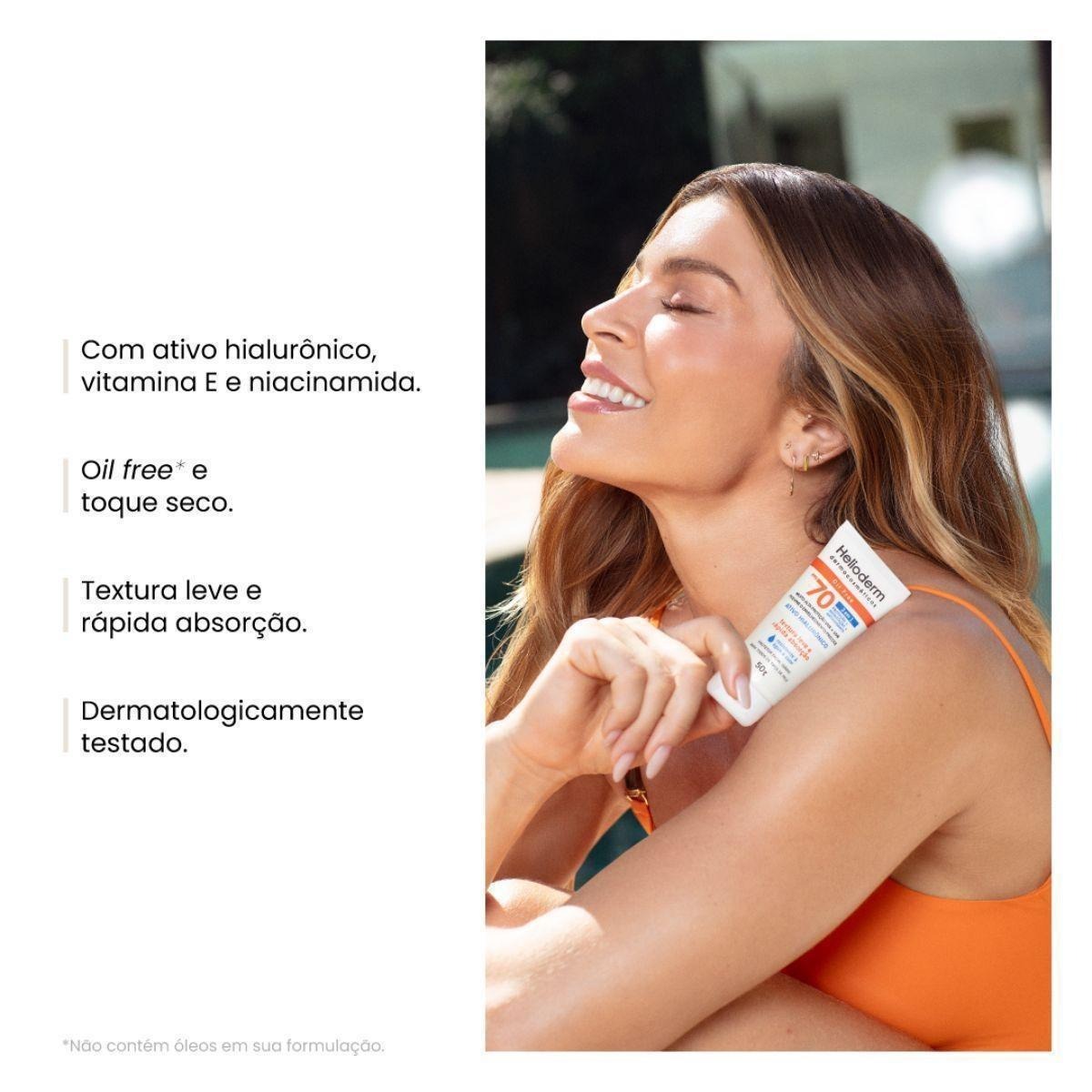 Protetor Solar Facial Helioderm 3 em 1 FPS70 Oil Free 50g — imagem 2 | Farmácia Resyla
