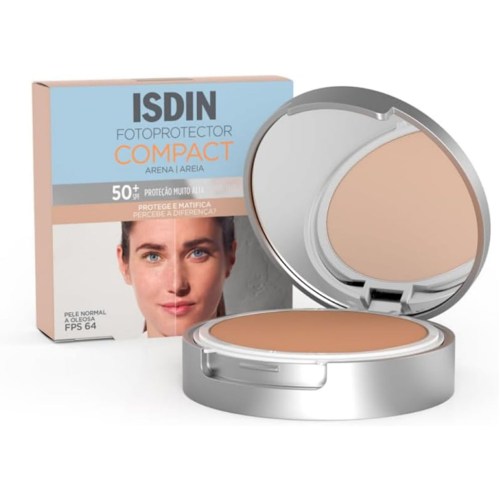 Protetor Solar Facial ISDIN Compact FPS50+ Pó Compacto Cor Areia 10g — Isdin | Farmácia Resyla