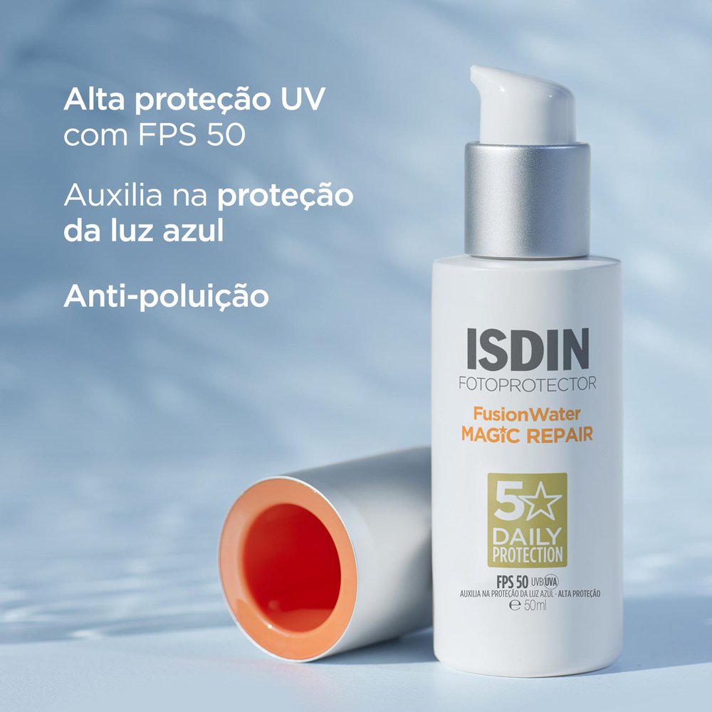 Protetor Solar Facial Isdin Fotoprotector Fusion Water Magic Repair Fps50 50ml — imagem 2 | Farmácia Resyla