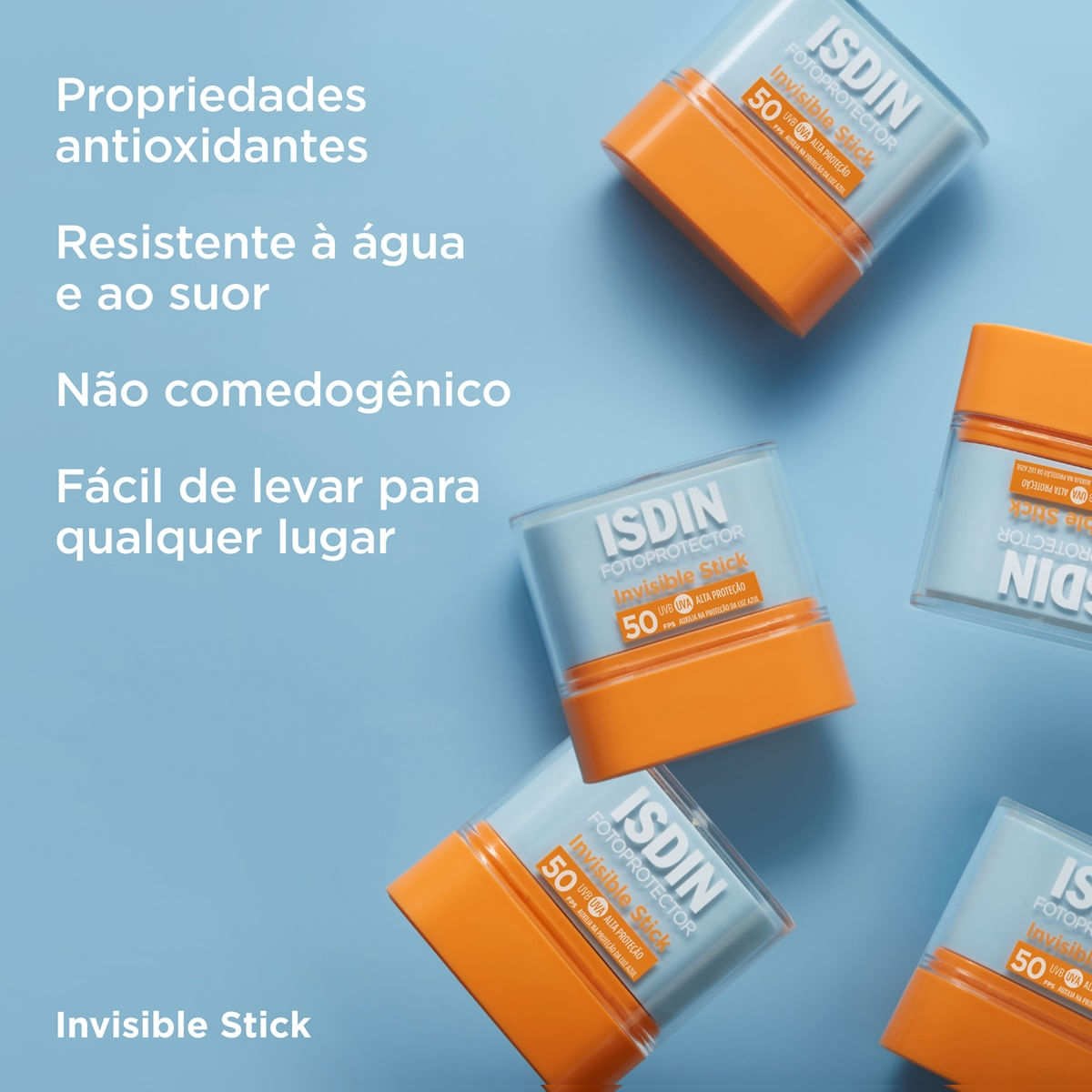 Protetor Solar Facial ISDIN Invisible Stick FPS50 Stick 10g — imagem 3 | Farmácia Resyla