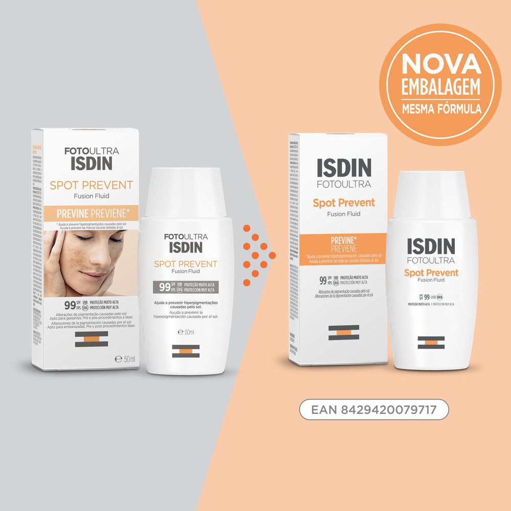 Protetor Solar Facial ISDIN Spot Prevent FPS99 Fusion Fluid 50ml — imagem 2 | Farmácia Resyla