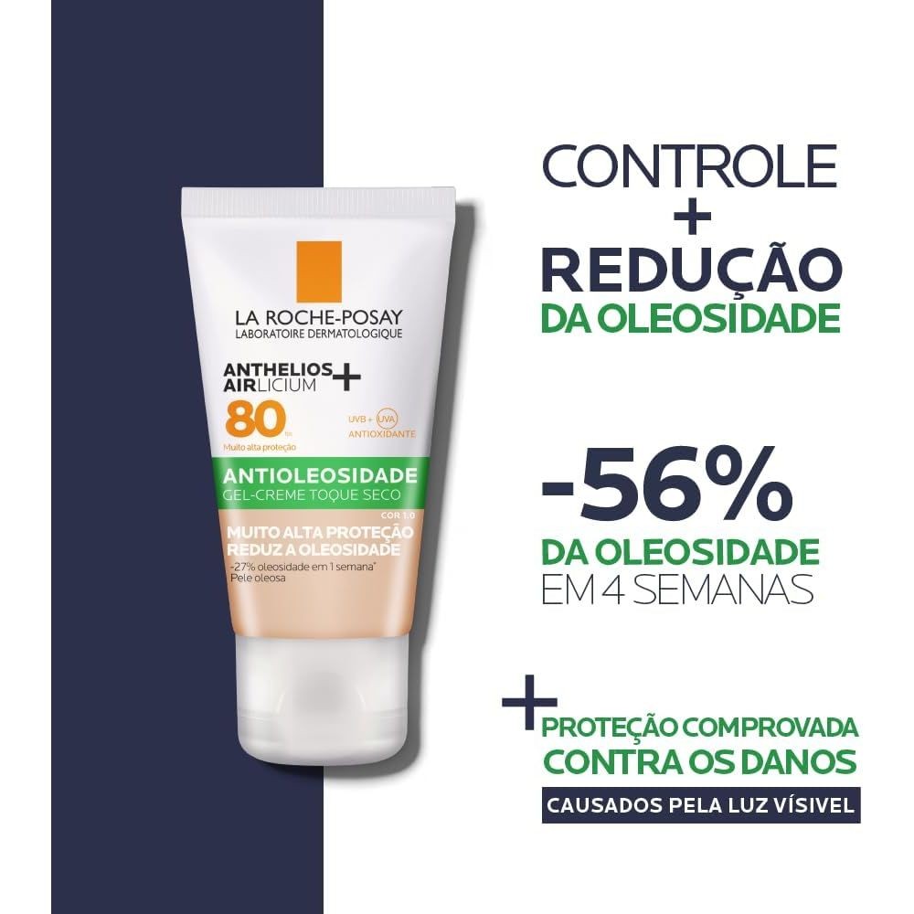 Protetor Solar Facial La Roche-Posay Anthelios Airlicium+ FPS80 Cor 1.0 40g — imagem 3 | Farmácia Resyla
