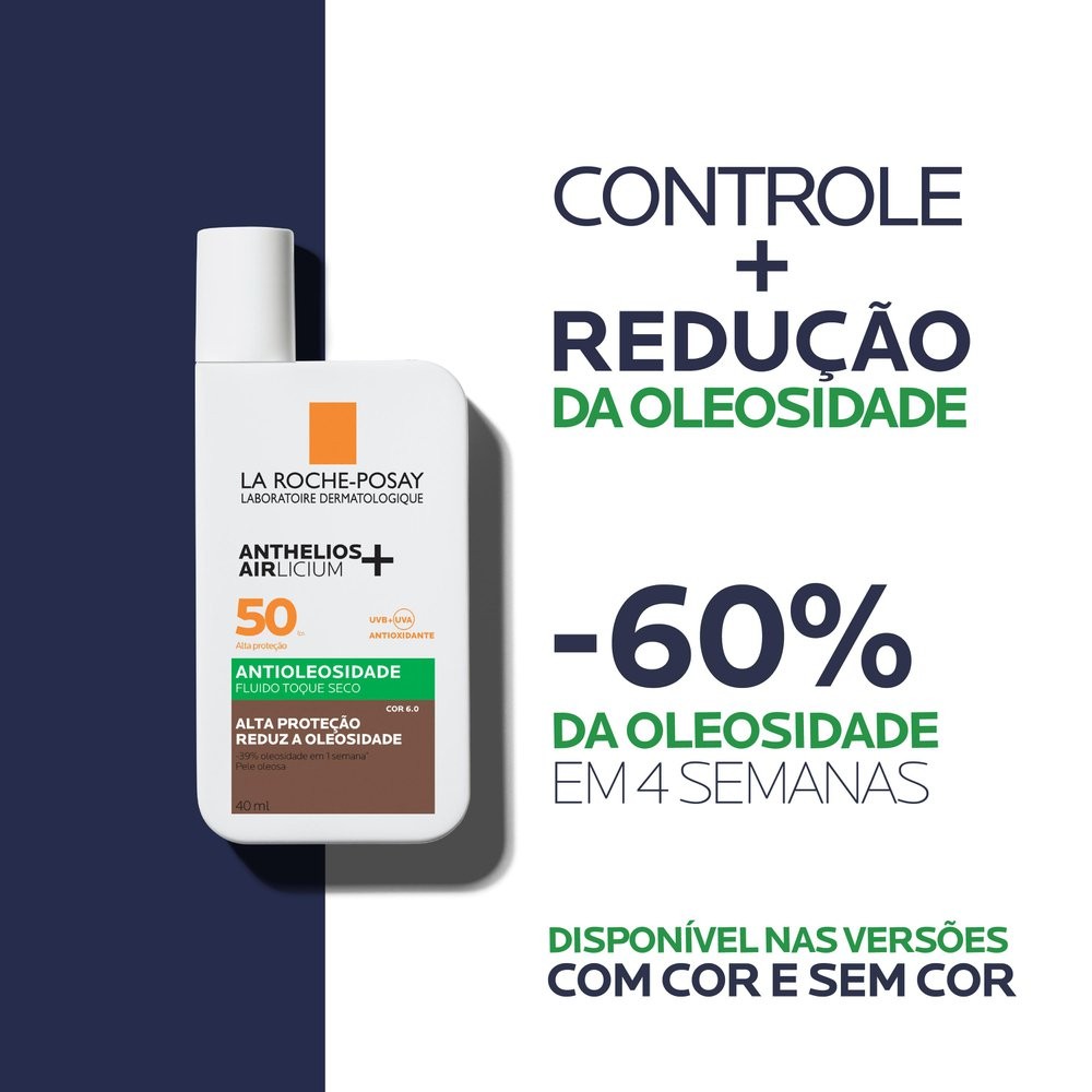 Protetor Solar Facial La Roche-Posay Anthelios Airlicium+ FPS50 Cor 6.0 40ml — imagem 2 | Farmácia Resyla