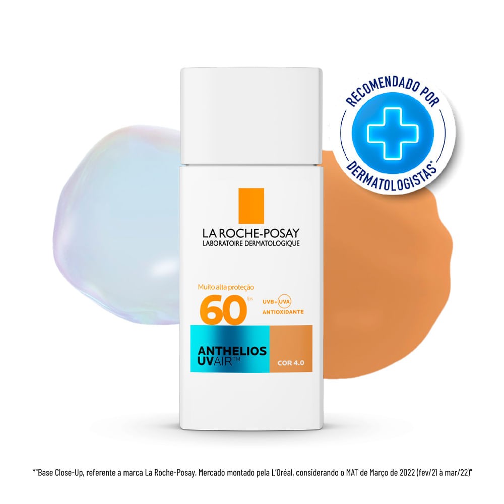 Protetor Solar Facial La Roche-Posay Anthelios UVAir FPS60 Cor 4.0 45ml — imagem 3 | Farmácia Resyla