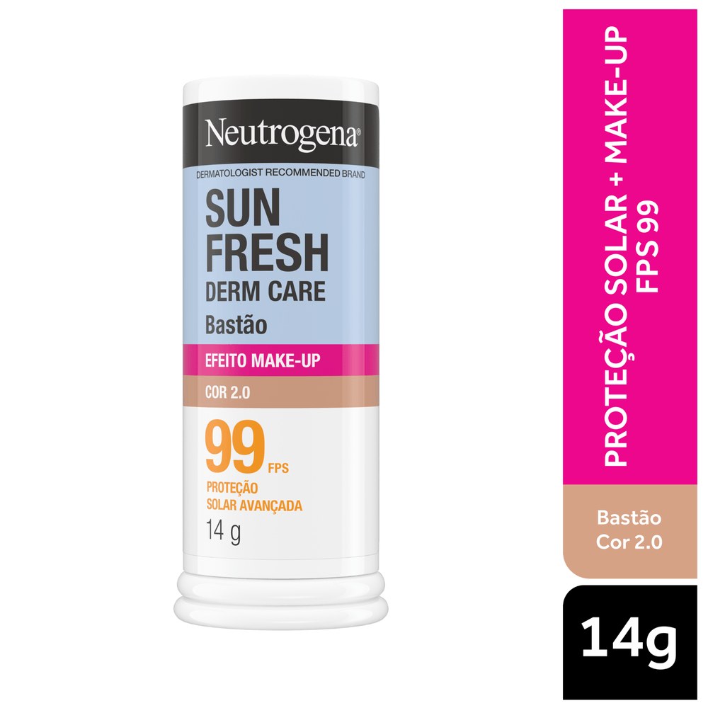 Protetor Solar Facial Neutrogena Sun Fresh Derm Care Fps 99 Cor 2.0 14g — Neutrogena | Farmácia Resyla