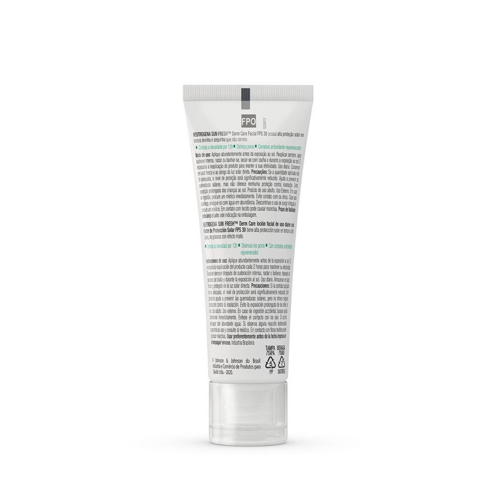 Protetor Solar Facial Neutrogena Sun Fresh Derm Care FPS30 Pele Mista a Oleosa Sem Cor 40g — imagem 3 | Farmácia Resyla