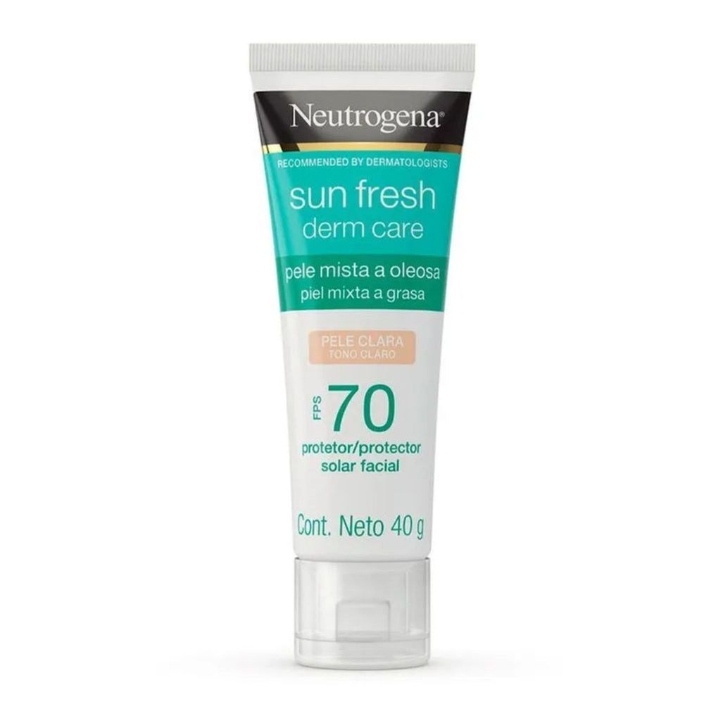 Protetor Solar Facial Neutrogena Sun Fresh Derm Care FPS70 Pele Mista a Oleosa Cor Clara 40g — imagem 2 | Farmácia Resyla