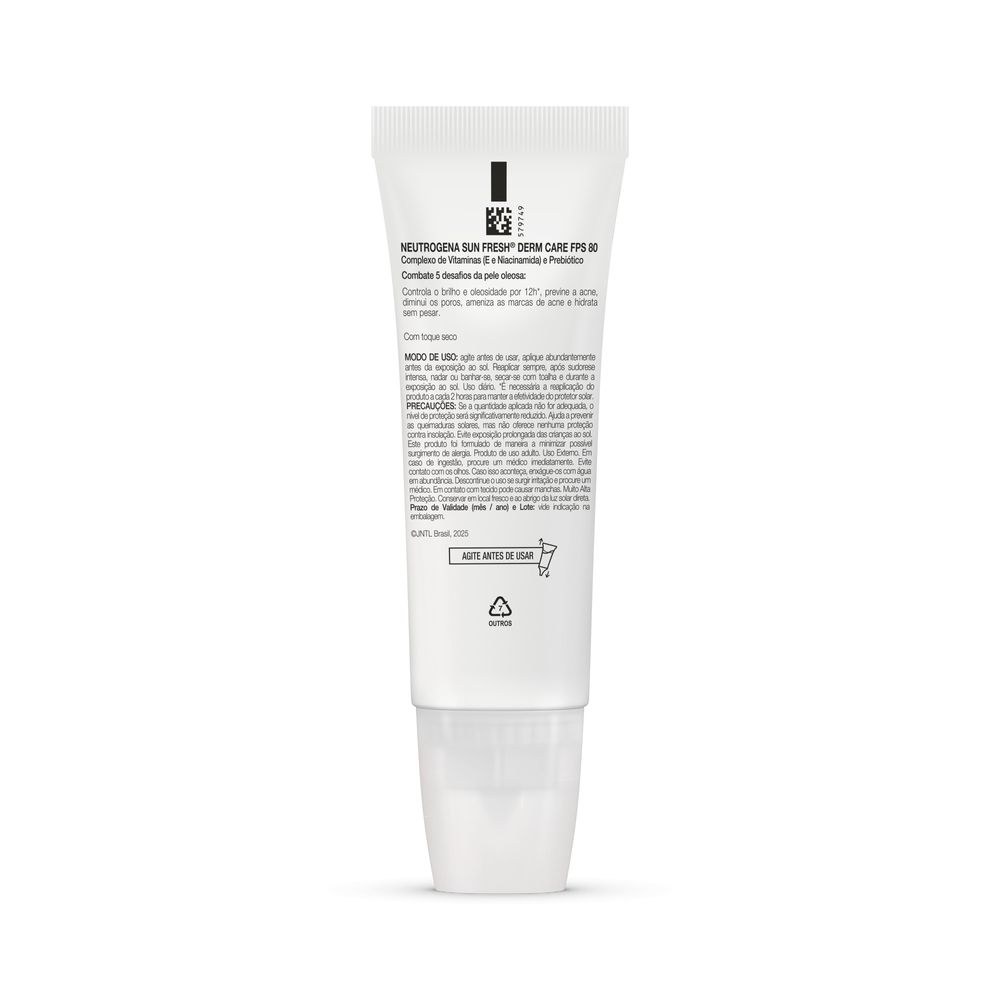 Protetor Solar Facial Neutrogena Sun Fresh Derm Care Oil Control Fluido Cor 2.0 FPS80 40mL — imagem 3 | Farmácia Resyla