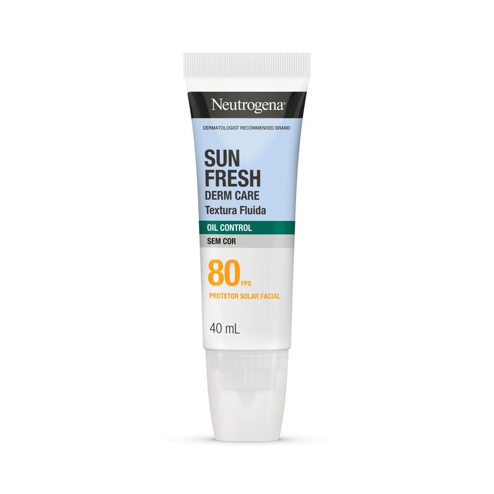 Protetor Solar Facial Neutrogena Sun Fresh Derm Care Oil Control Fluido Sem Cor FPS80 40Ml — imagem 2 | Farmácia Resyla