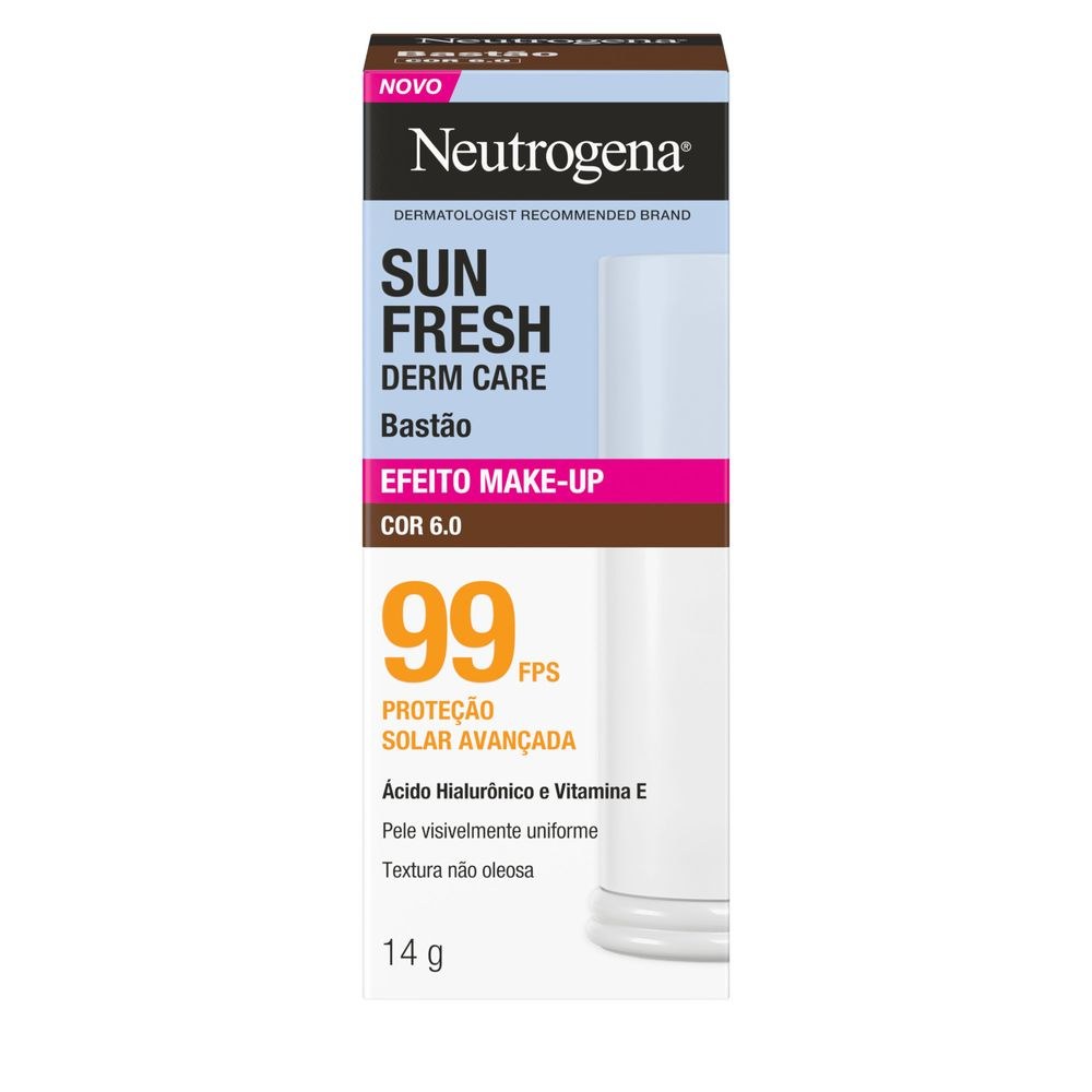 Protetor Solar Facial Neutrogena Sun Fresh Derm Care Stick 99fps Cor 6.0 14g — imagem 2 | Farmácia Resyla