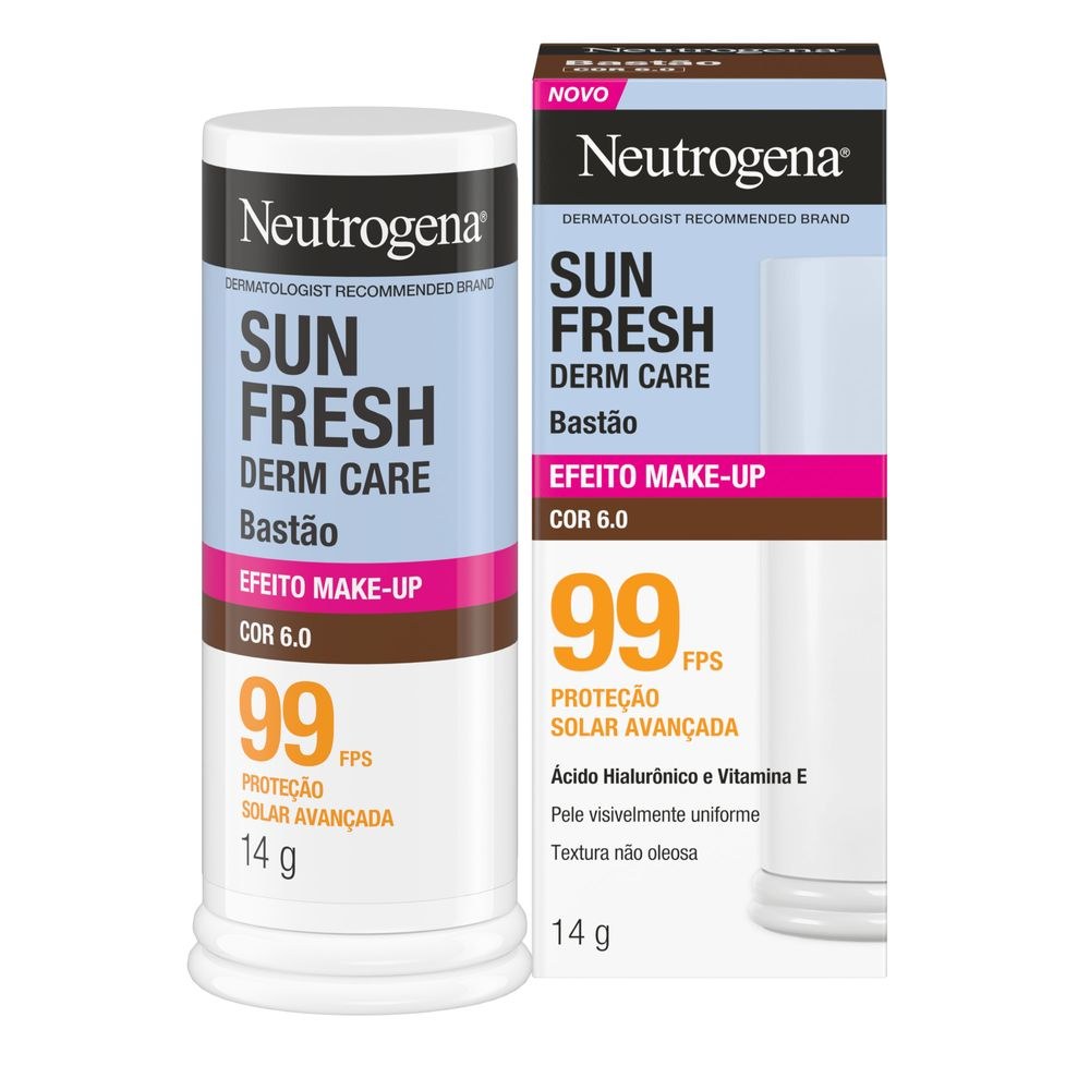 Protetor Solar Facial Neutrogena Sun Fresh Derm Care Stick 99fps Cor 6.0 14g — imagem 4 | Farmácia Resyla