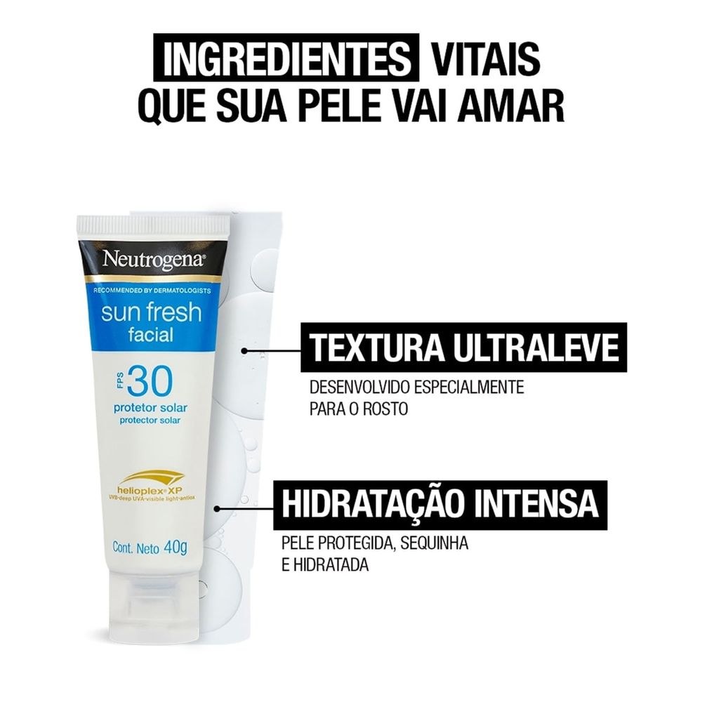Protetor Solar Facial Neutrogena Sun Fresh FPS30 40g — imagem 2 | Farmácia Resyla