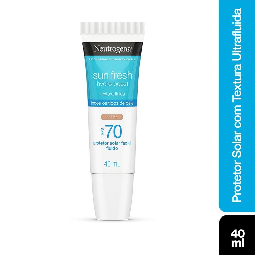 Protetor Solar Facial Neutrogena Sun Fresh Hydro Boost FPS70 Cor 2.0 40ml — Neutrogena | Farmácia Resyla