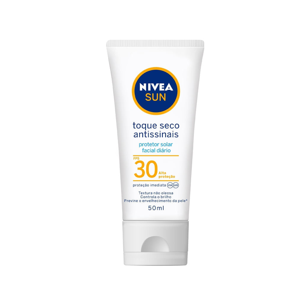Protetor Solar Facial Nivea Sun Toque Seco Antissinais FPS30 50ml — imagem 2 | Farmácia Resyla