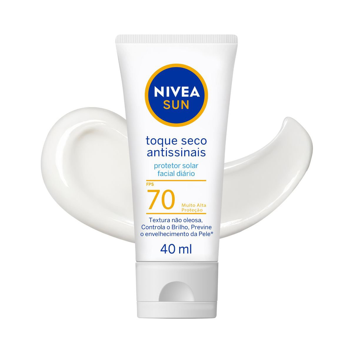 Protetor Solar Facial Nivea Sun Toque Seco Antissinais FPS70 40ml — Nivea | Farmácia Resyla