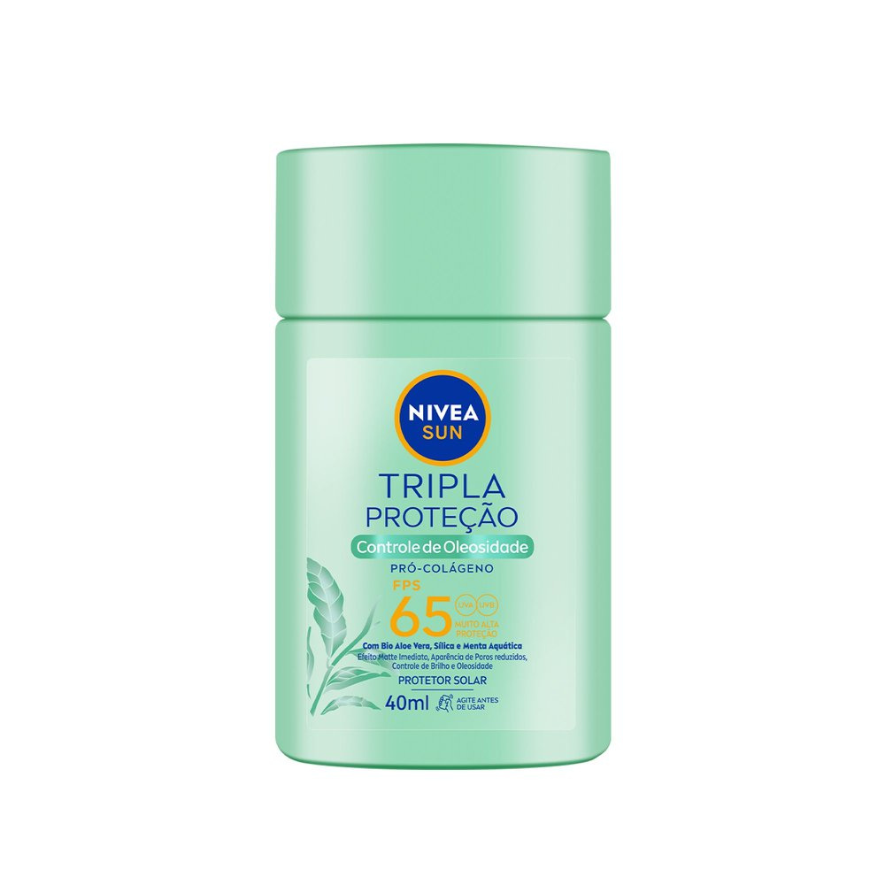 Protetor Solar Facial Nivea Sun Tripla Proteção FPS65 Controle de Oleosidade 40ml — Nivea | Farmácia Resyla