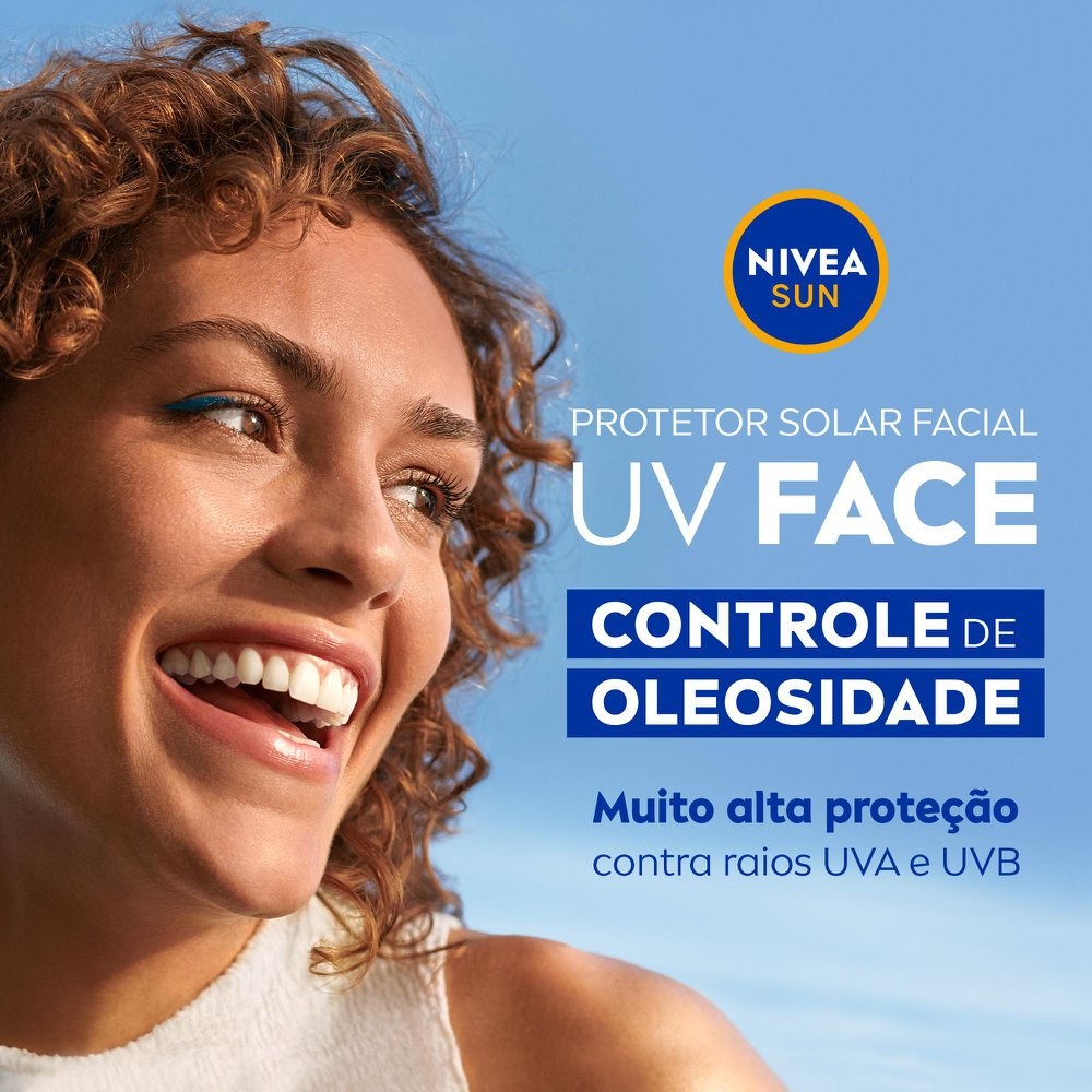 Protetor Solar Facial Nivea Sun UV Face FPS60 Controle de Oleosidade Pele Mista a Oleosa 50g — imagem 2 | Farmácia Resyla