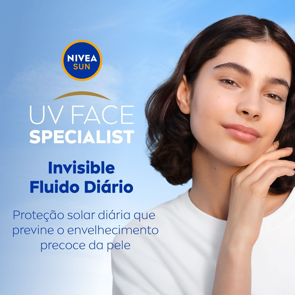 Protetor Solar Facial Nivea Sun UV Face FPS70 Invisible Fluido Diário + Antioxidantes 40ml — imagem 2 | Farmácia Resyla