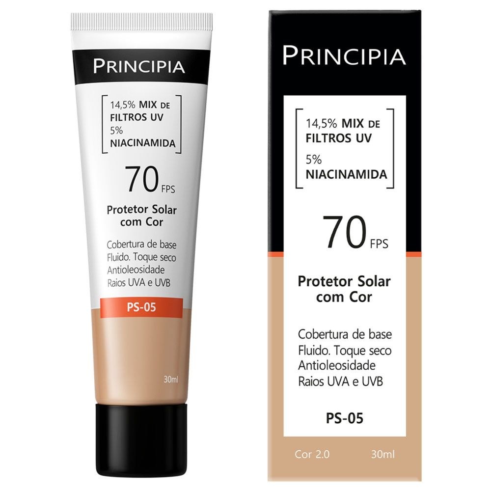 Protetor Solar Facial Principia Ps-05 Cor 2.0 Fps70 30ml — Principia | Farmácia Resyla