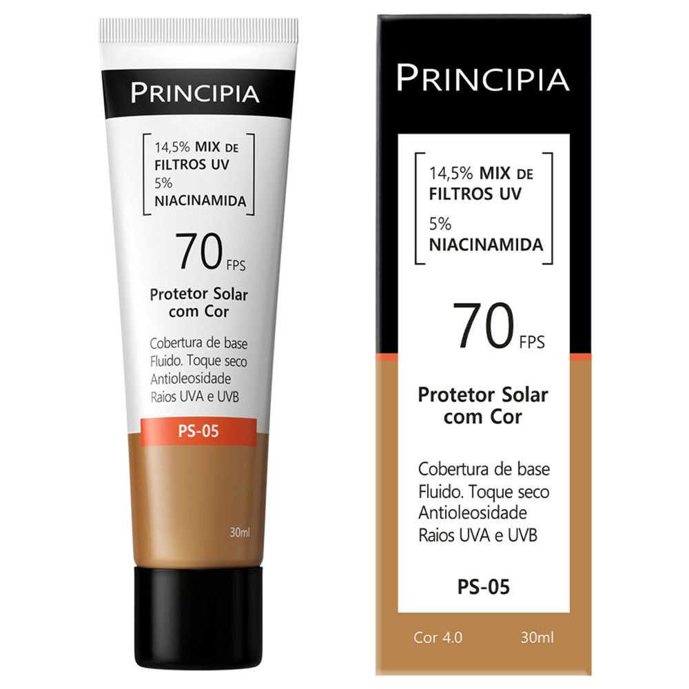 Protetor Solar Facial Principia Ps-05 Cor 4.0 Fps70 30ml — Principia | Farmácia Resyla
