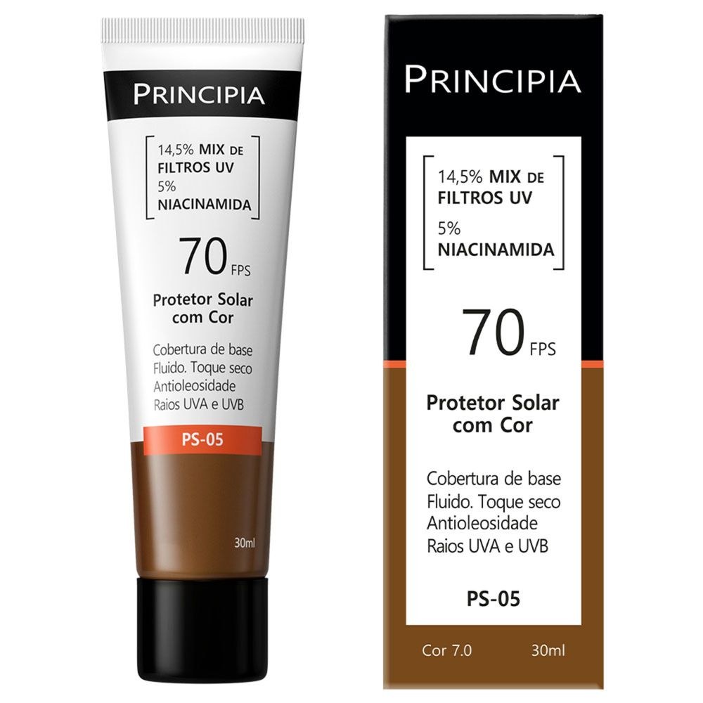 Protetor Solar Facial Principia Ps-05 Cor 7.0 Fps60 30ml — Principia | Farmácia Resyla