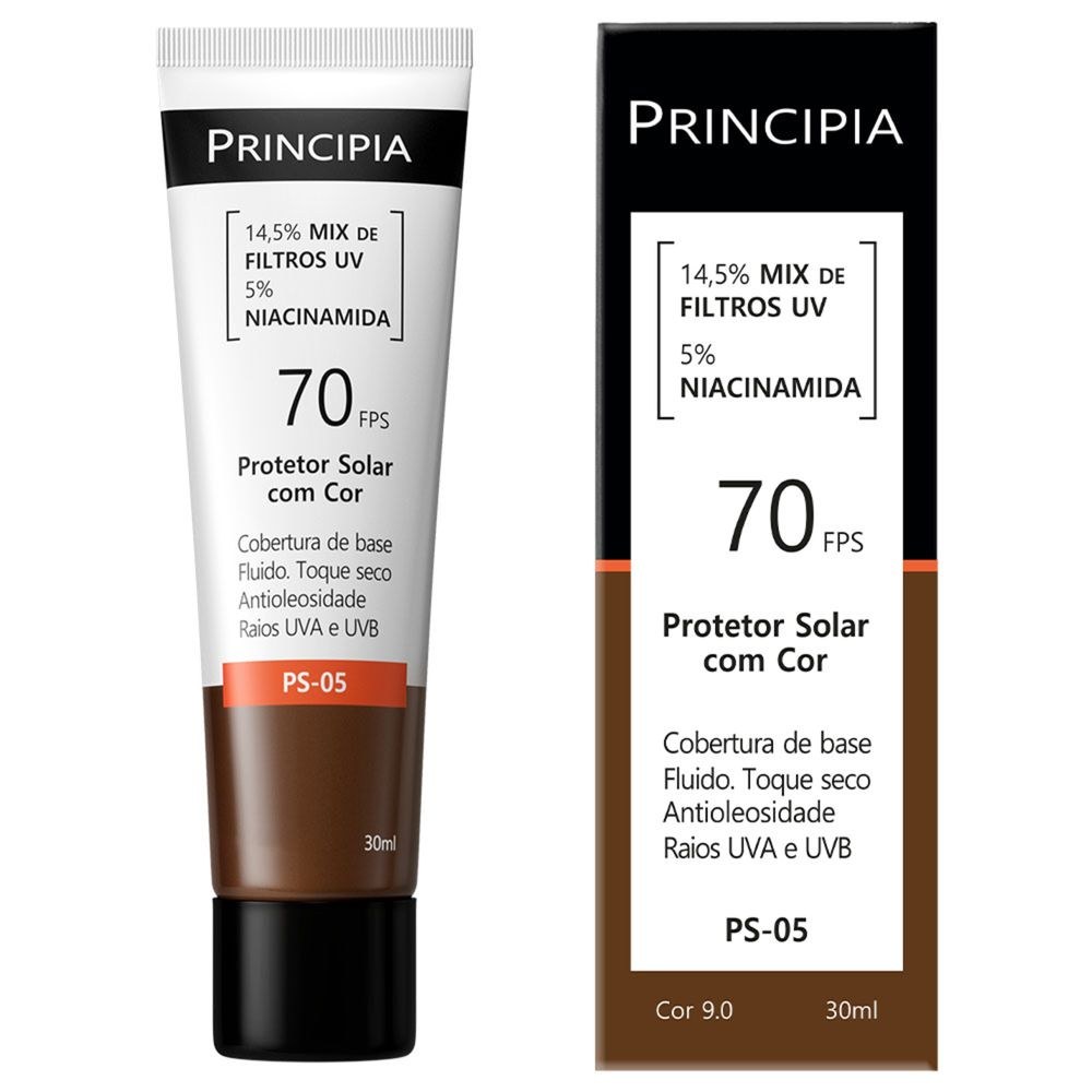 Protetor Solar Facial Principia Ps-05 Cor 9.0 Fps60 30ml — Principia | Farmácia Resyla
