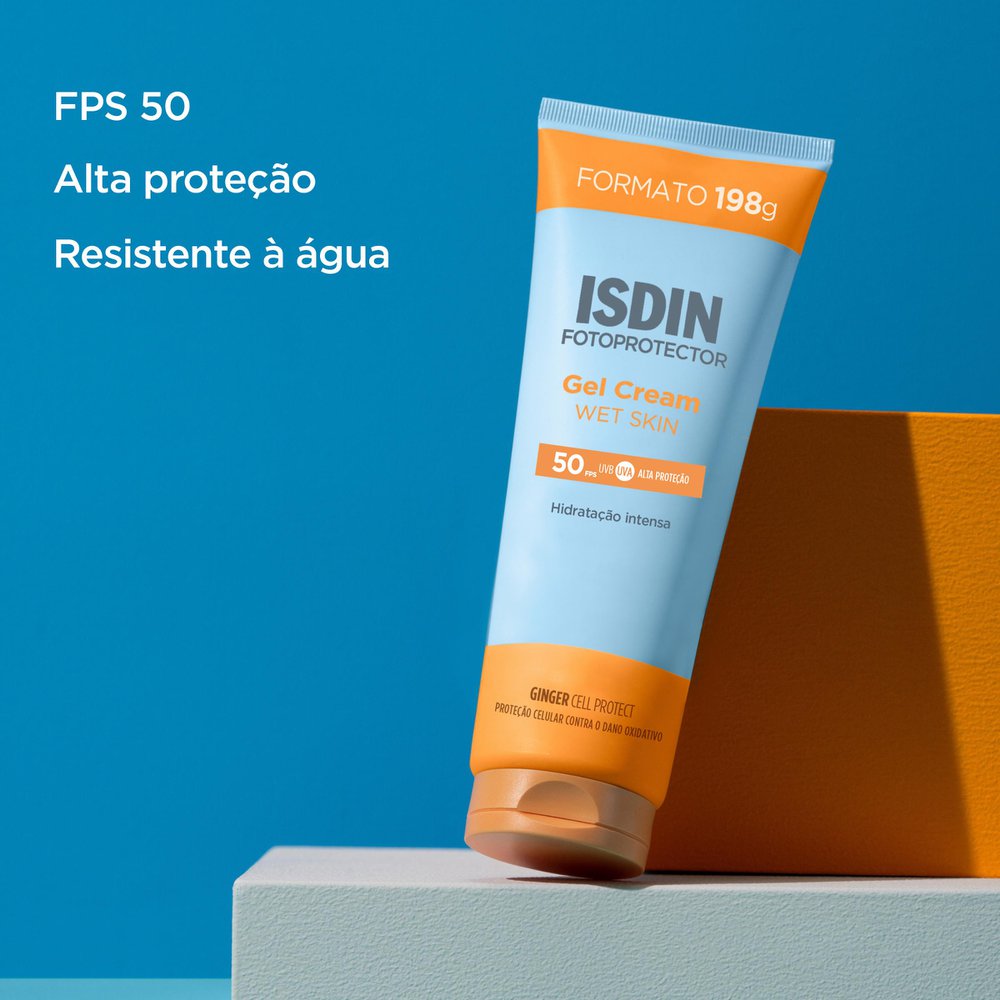 Protetor Solar ISDIN Gel Cream FPS50+ Wet Skin 198g — imagem 3 | Farmácia Resyla