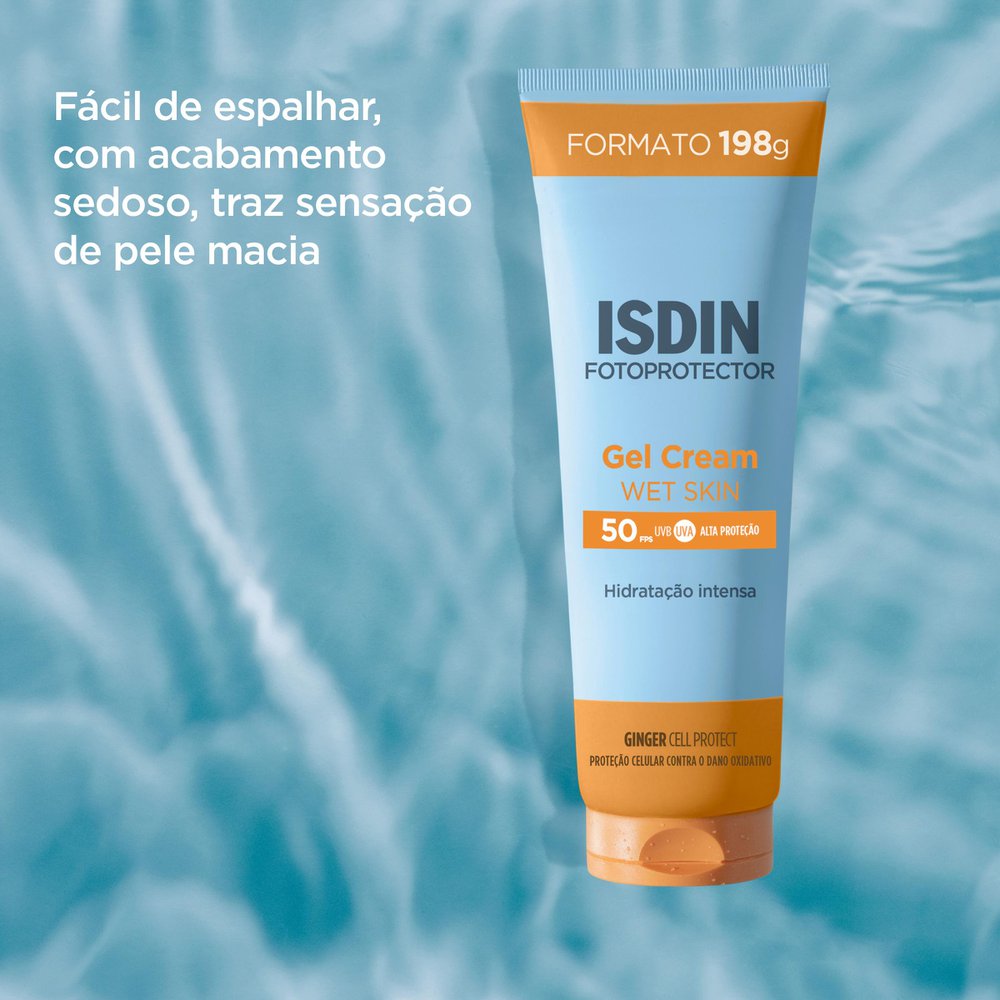 Protetor Solar ISDIN Gel Cream FPS50+ Wet Skin 198g — imagem 4 | Farmácia Resyla