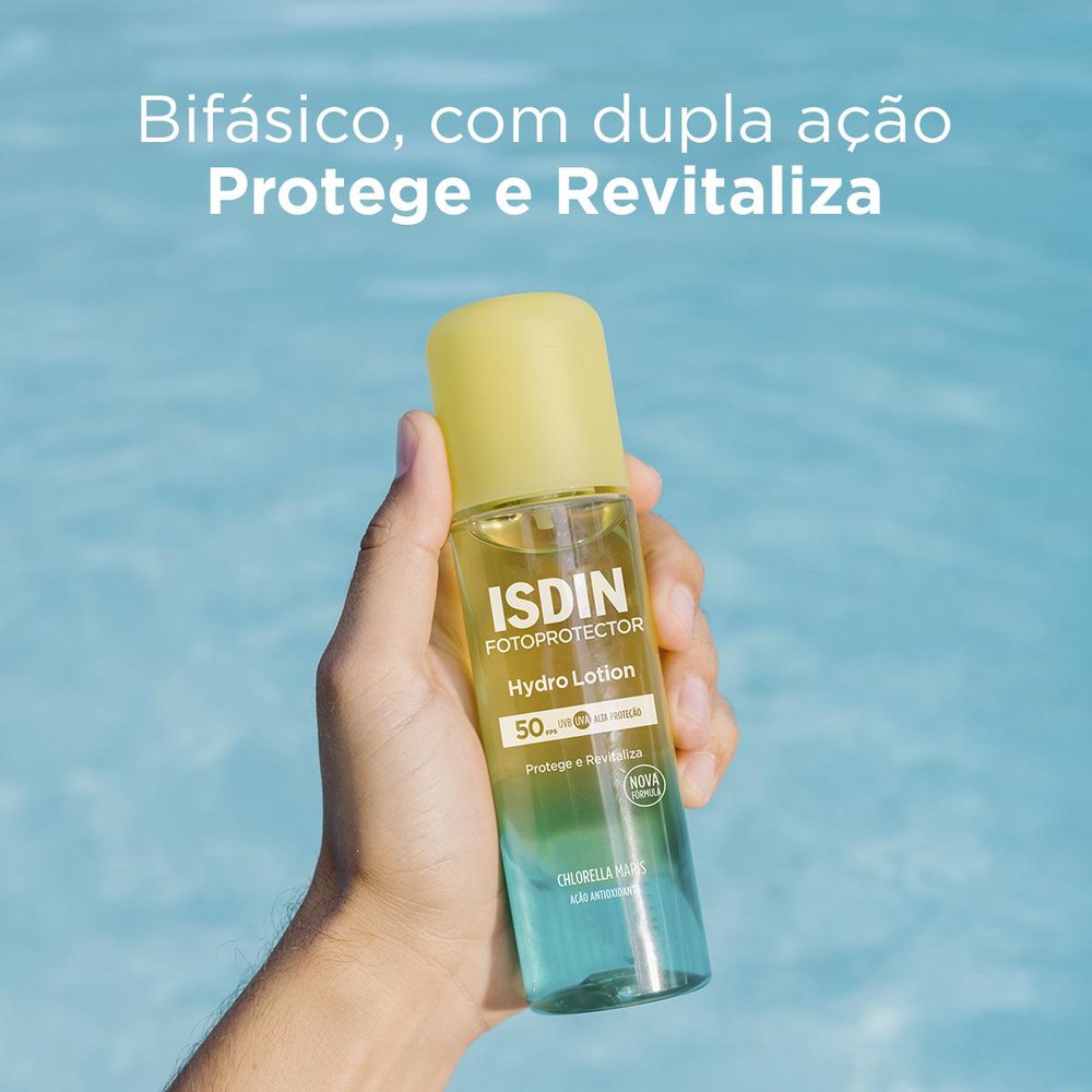 Protetor Solar ISDIN Hydrolotion FPS50+ Bifásico 200ml — imagem 2 | Farmácia Resyla