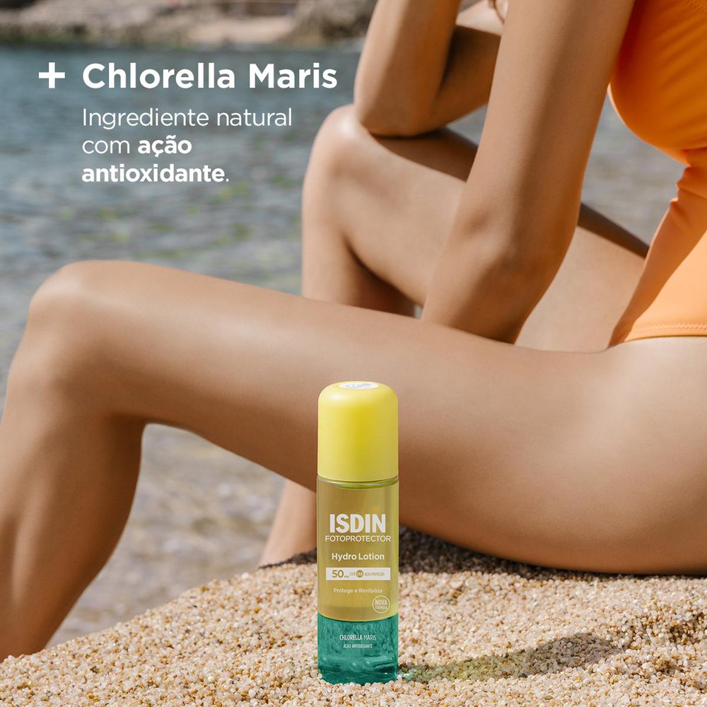 Protetor Solar ISDIN Hydrolotion FPS50+ Bifásico 200ml — imagem 3 | Farmácia Resyla