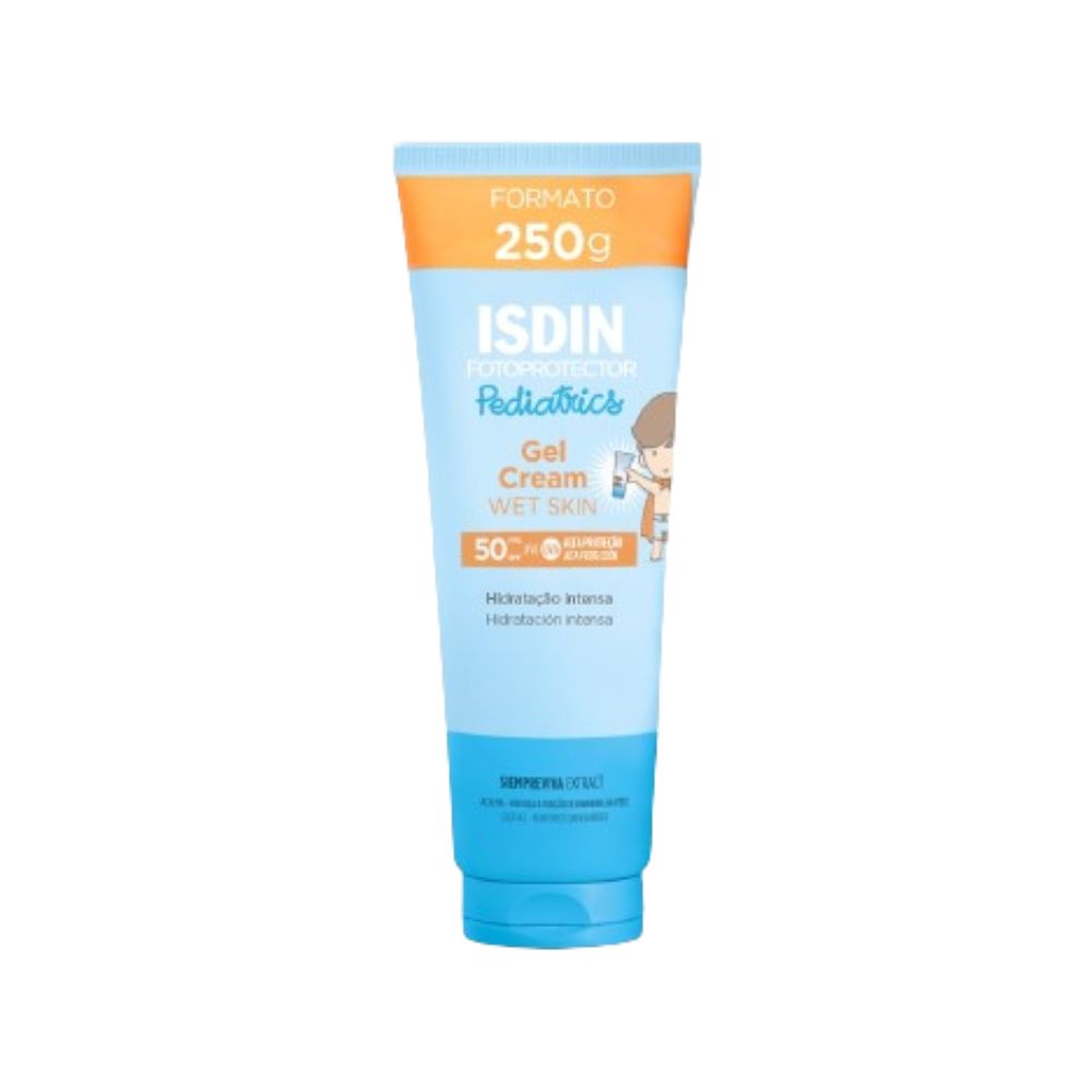 Protetor Solar ISDIN Pediatrics Gel Cream FPS50 Wet Skin 250g — Isdin | Farmácia Resyla