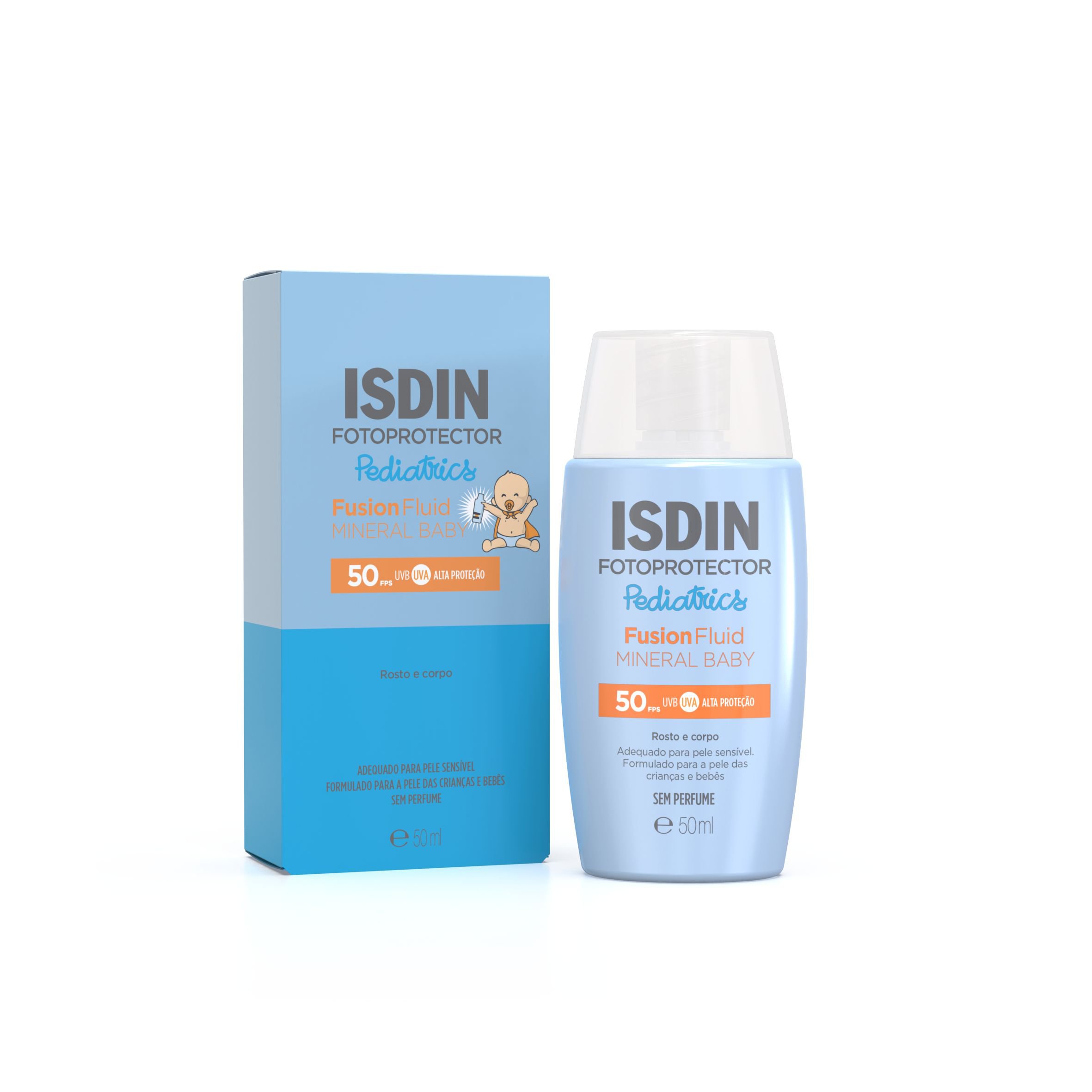 Protetor Solar Isdin Pediatrics Sem Perfume Fotoprotector Fusion Baby Fps50 50ml — Isdin | Farmácia Resyla