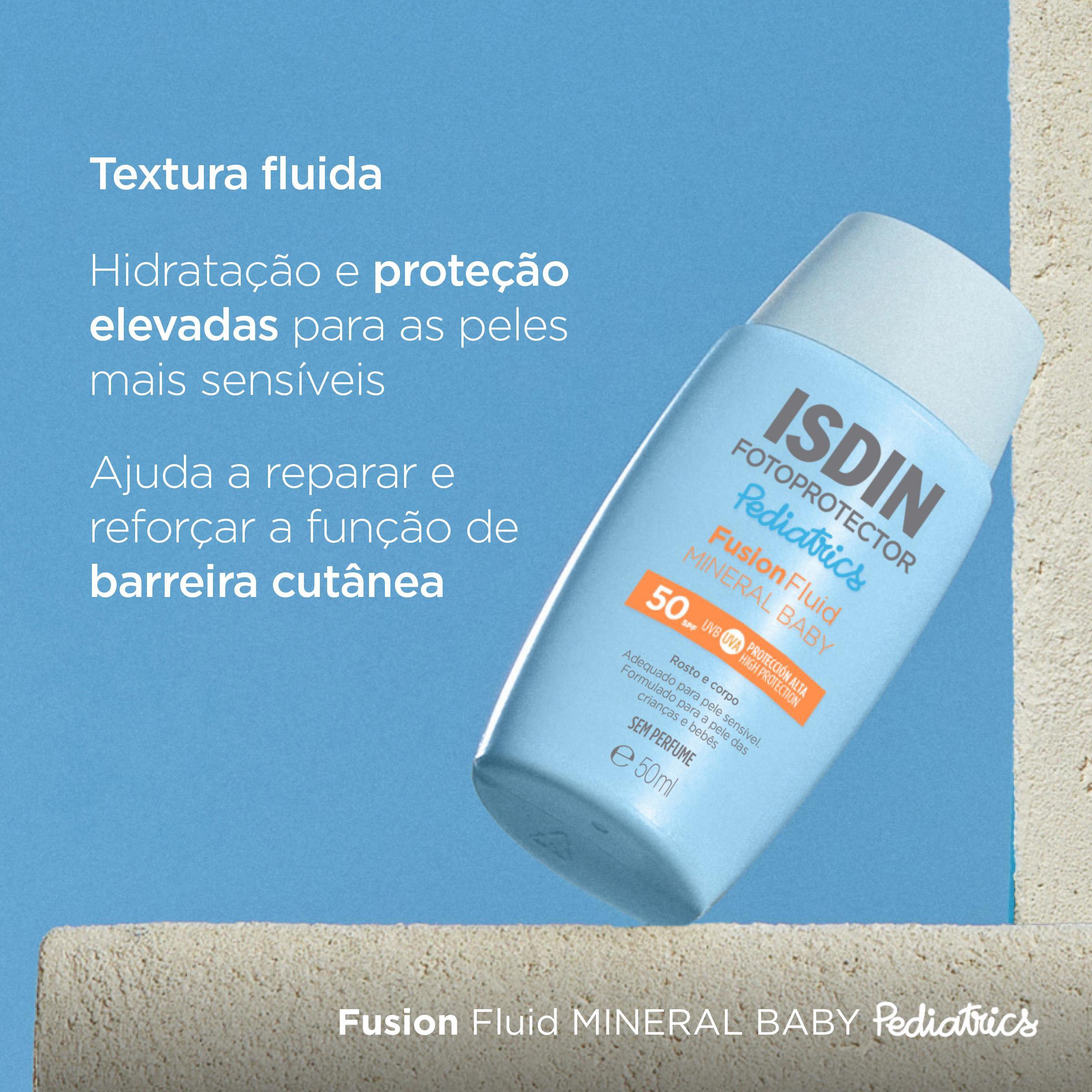 Protetor Solar Isdin Pediatrics Sem Perfume Fotoprotector Fusion Baby Fps50 50ml — imagem 3 | Farmácia Resyla