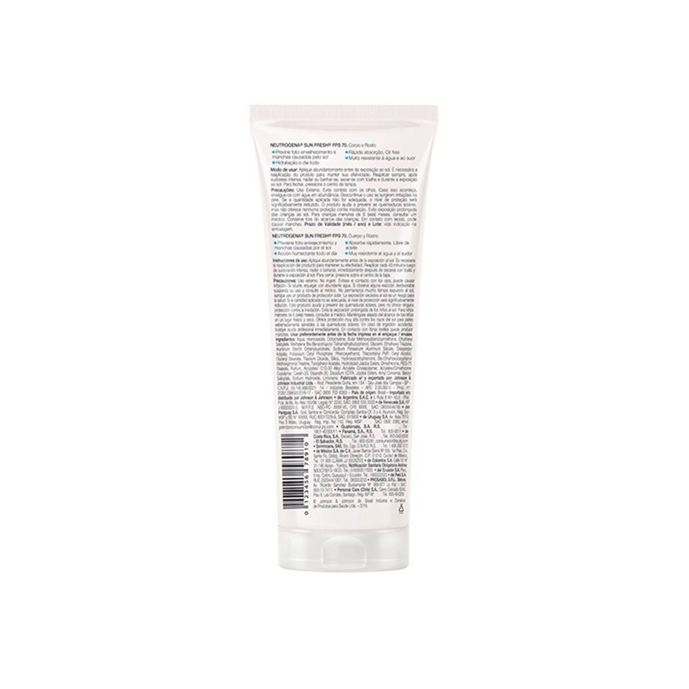 Protetor Solar Neutrogena Sun Fresh FPS70 200ml — imagem 3 | Farmácia Resyla