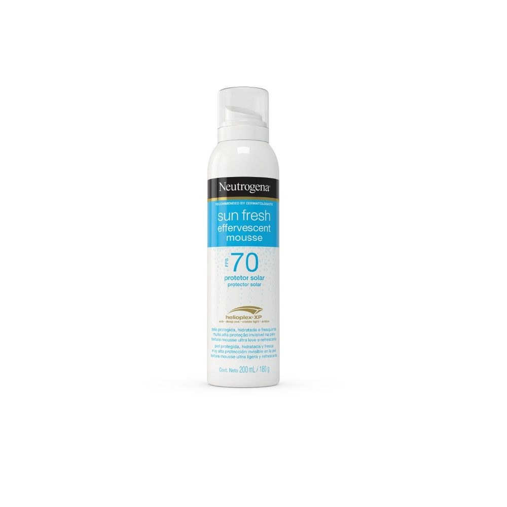 Protetor Solar Neutrogena Sun Fresh Fps70 Mousse Efervescente 200ml — Neutrogena | Farmácia Resyla