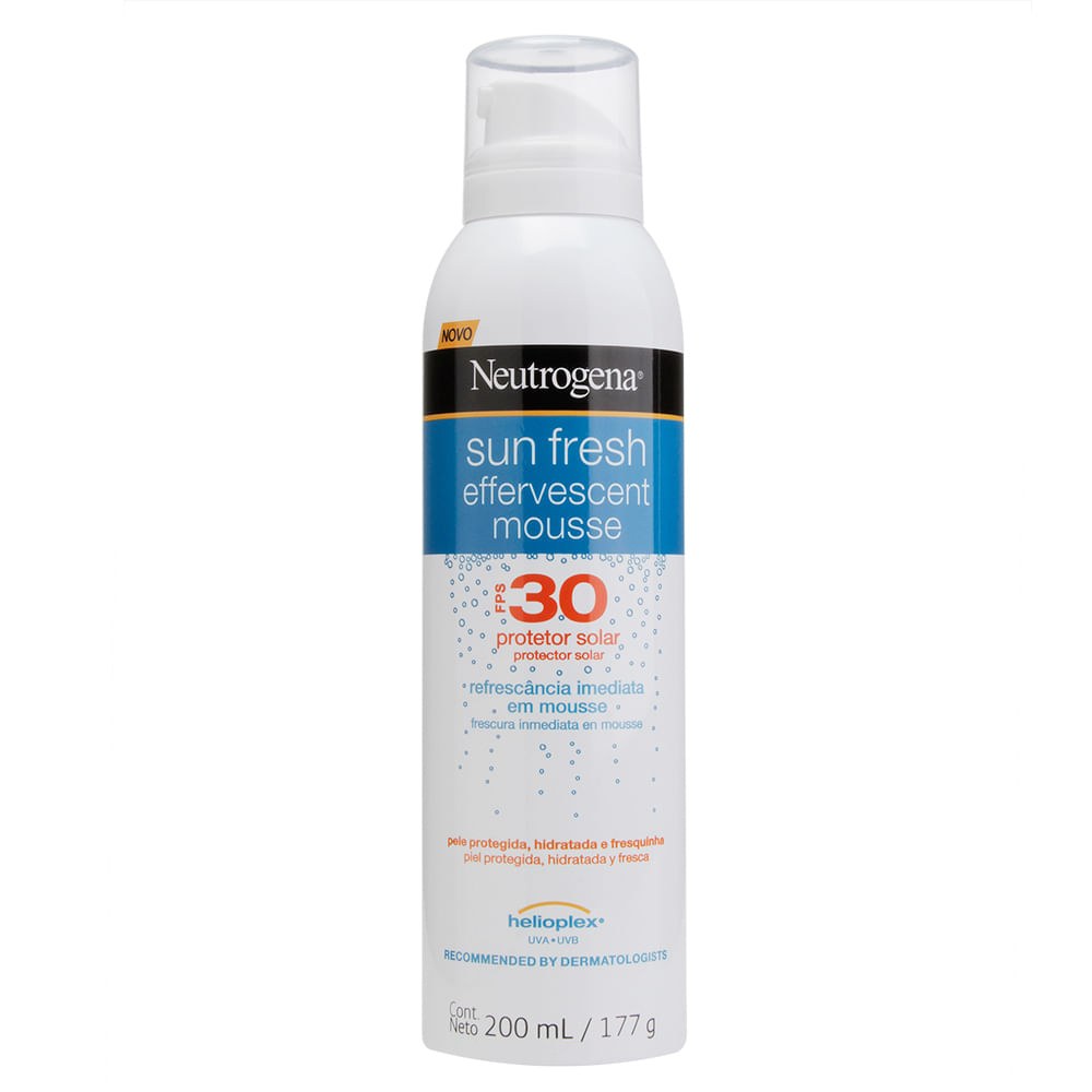 Protetor Solar Neutrogena Sun Fresh Mousse Efervescente Fps 30 200ml — Neutrogena | Farmácia Resyla