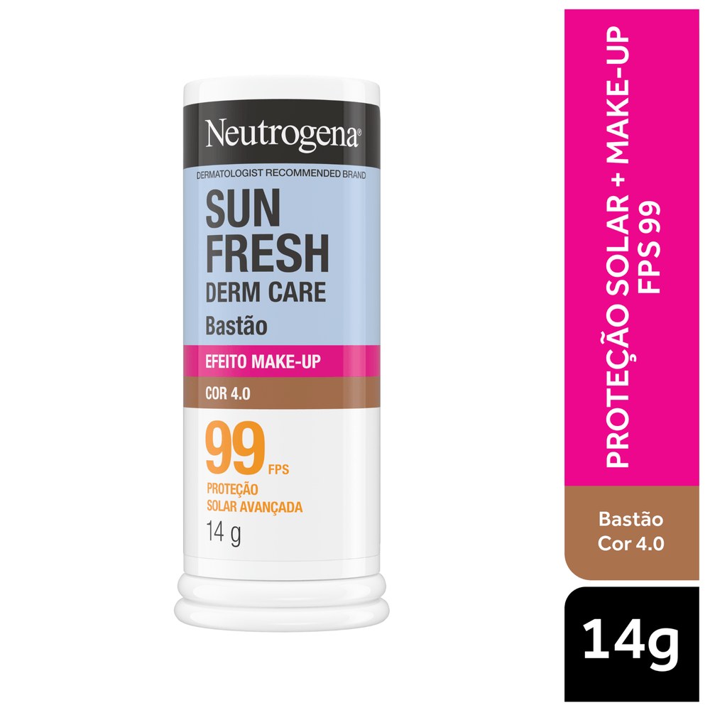 Protetor Solar Neutrogena Sun Fresh Stick Fps99 Cor 4.0 14g — Neutrogena | Farmácia Resyla