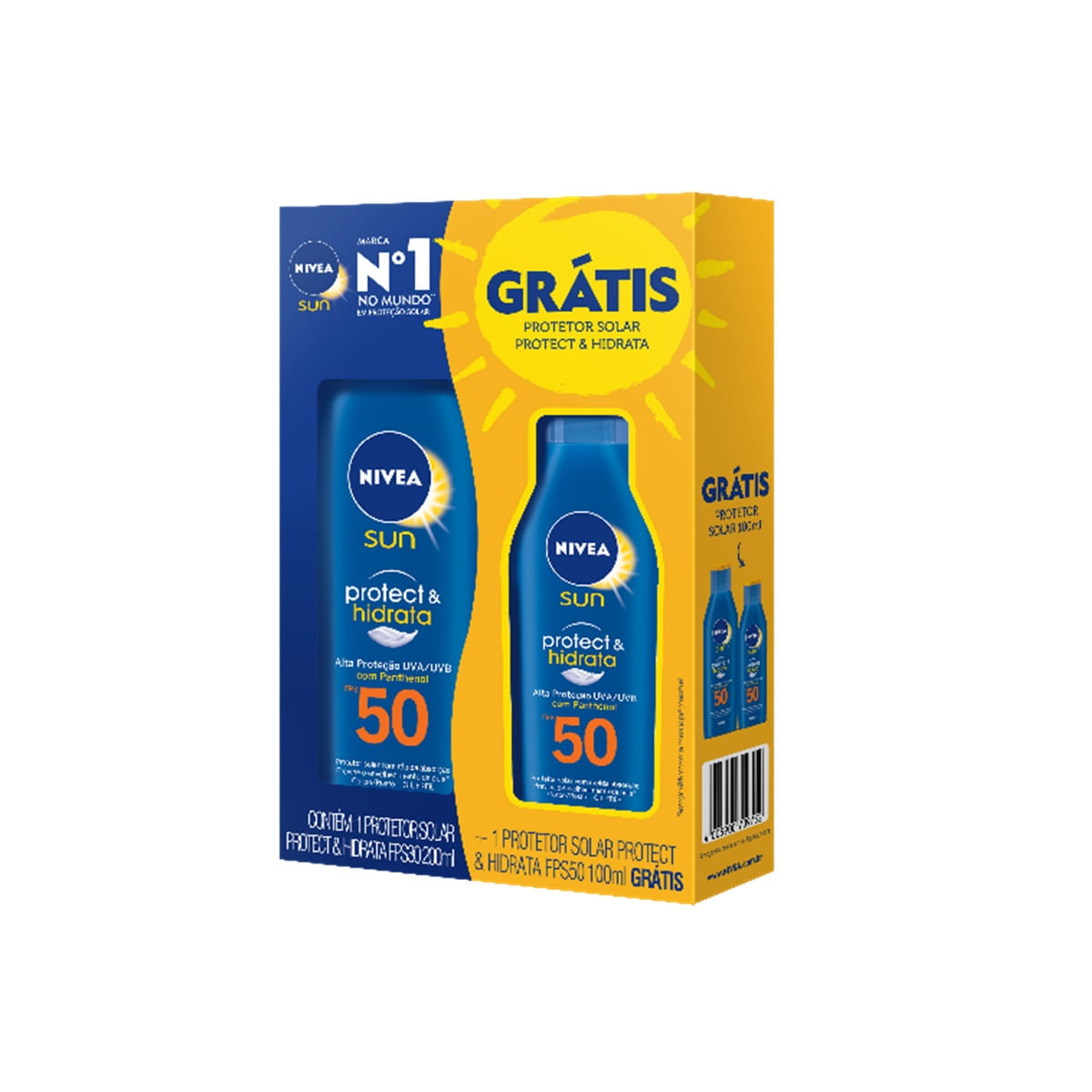 Protetor Solar Nivea Ph Fps50 200ml Gratis Protetor Solar Nivea Ph Fps50 100ml — Nivea | Farmácia Resyla