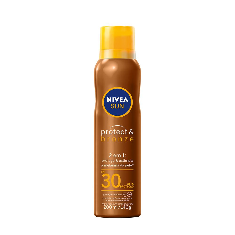 Protetor  Solar Nivea Protect & Bronze Fps30 Aerosol 200ml — imagem 2 | Farmácia Resyla