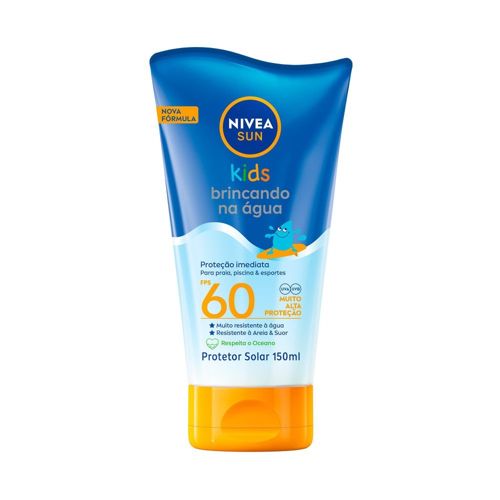 Protetor Solar Nivea Sun Kids Brincando na Água FPS60 150ml — Nivea | Farmácia Resyla
