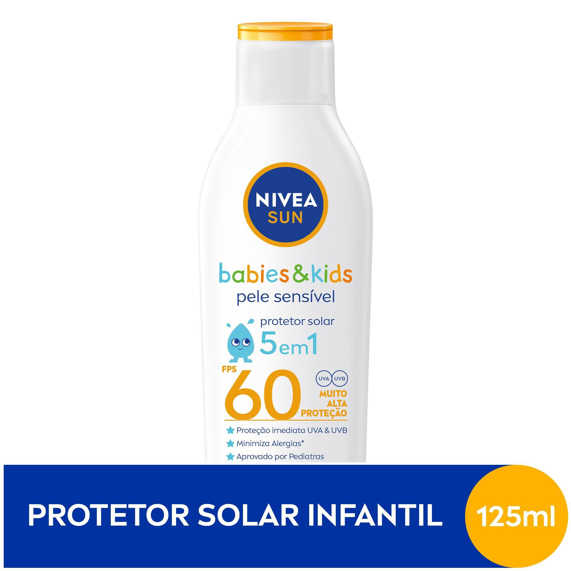 Protetor Solar Nivea Sun Kids Sensitive FPS60 Sem Perfume 125ml — imagem 2 | Farmácia Resyla