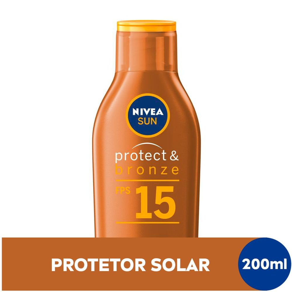 Protetor Solar Nivea Sun Protect & Bronze FPS15 200ml — Nivea | Farmácia Resyla