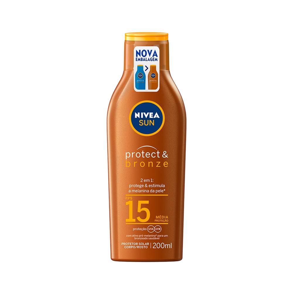 Protetor Solar Nivea Sun Protect & Bronze FPS15 200ml — imagem 2 | Farmácia Resyla